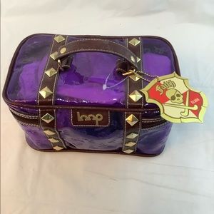 Loop nyc purple vinyl train case with handcuff